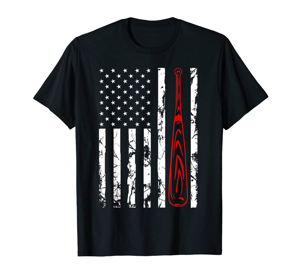 American Flag Baseball Flag Dad Mom T-Shirt - Unique Graphic Unisex - T-Shirt, Sweatshirt, Hoodie