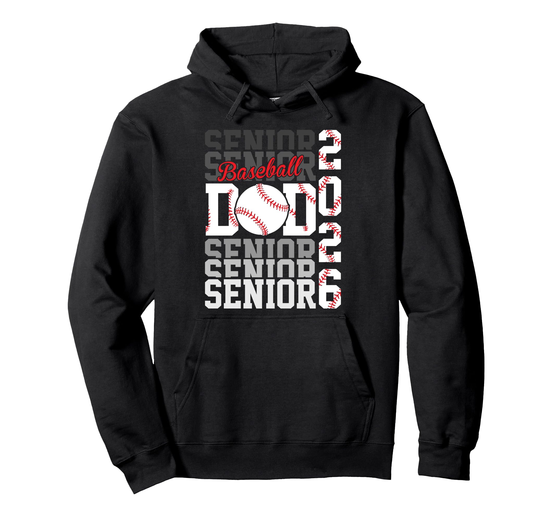 2026 Baseball Senior Dad Graduation Hoodie - Aesthetic Graphic for Adults - T-Shirt, Sweatshirt, Hoodie