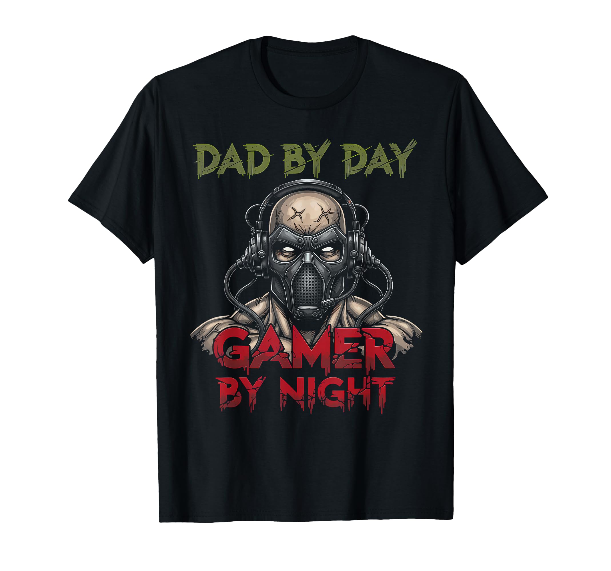 Dad Day Gamer Night Masked Warrior Gaming T-Shirt - Novelty Apparel Unisex - T-Shirt, Sweatshirt, Hoodie