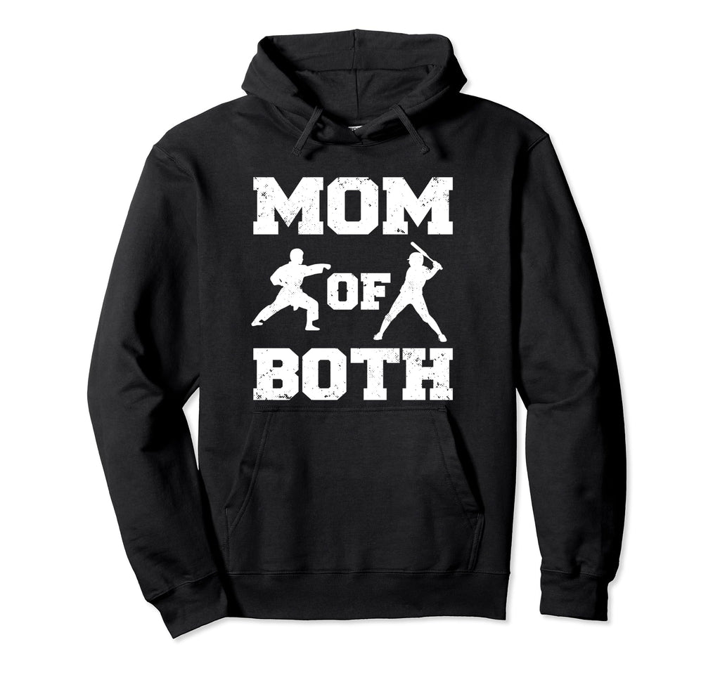 Mom Both Funny Baseball Karate Mom Hoodie - Aesthetic Graphic Unisex - T-Shirt, Sweatshirt, Hoodie