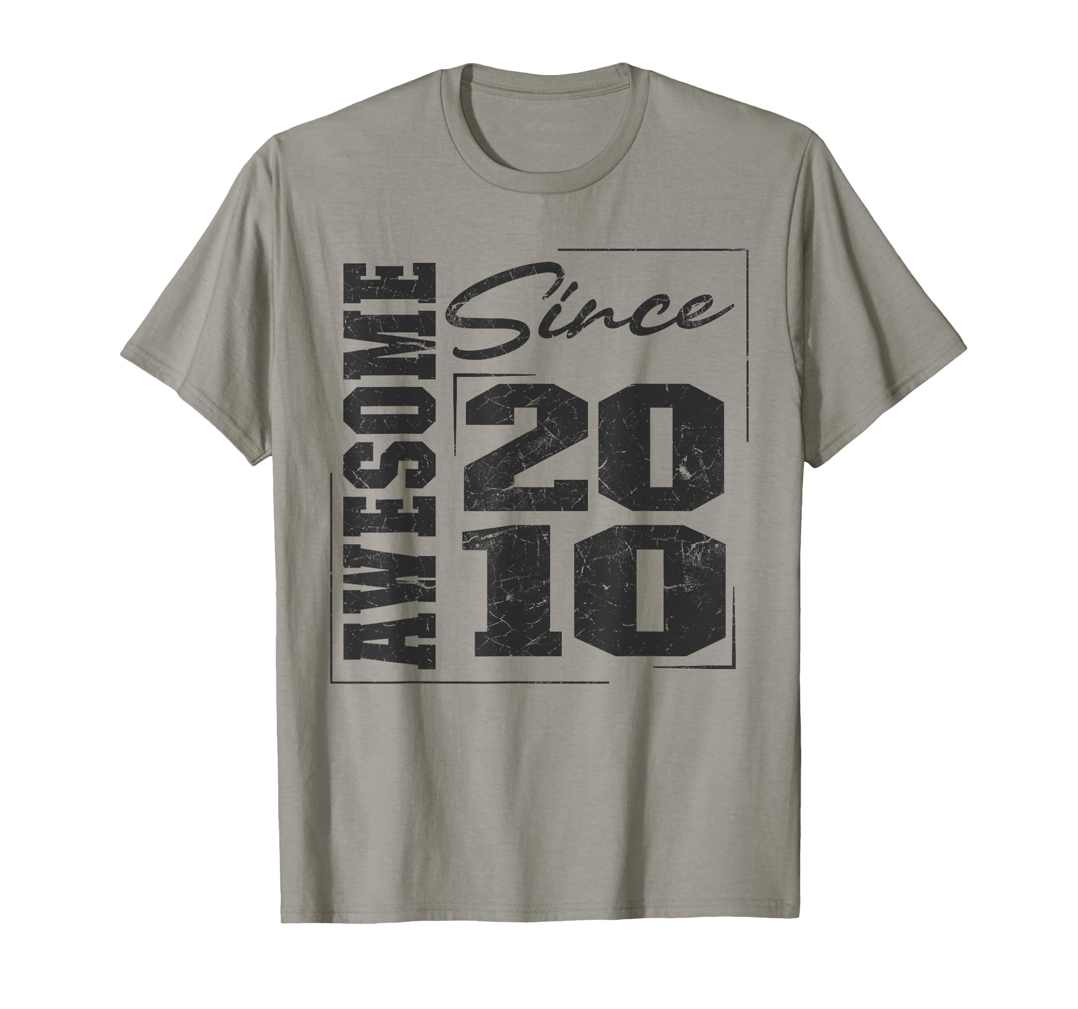 Born 2010 Varsity Awesome Since 2010 T-Shirt - Trendy Graphic Unisex - T-Shirt, Sweatshirt, Hoodie