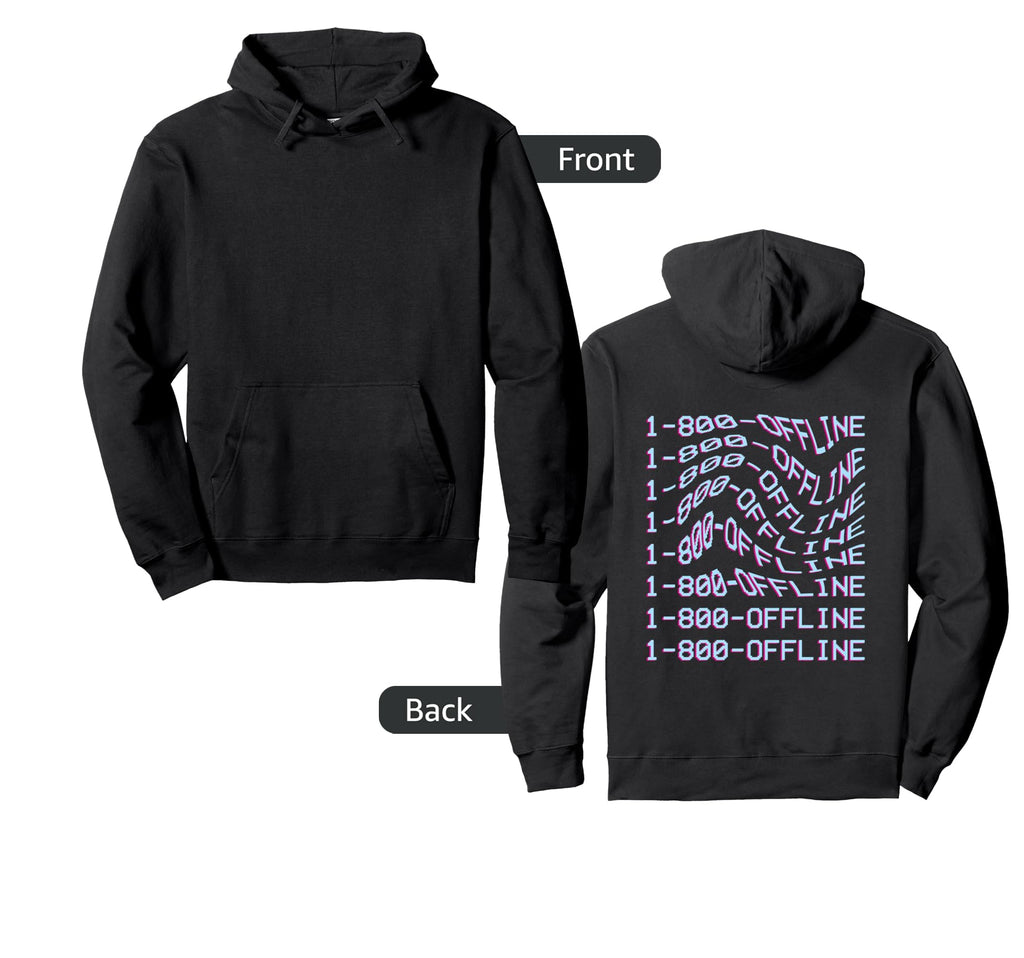 1 800 Offline Vaporwave Aesthetic Streetwear Hoodie - Graphic Print Unisex - T-Shirt, Sweatshirt, Hoodie