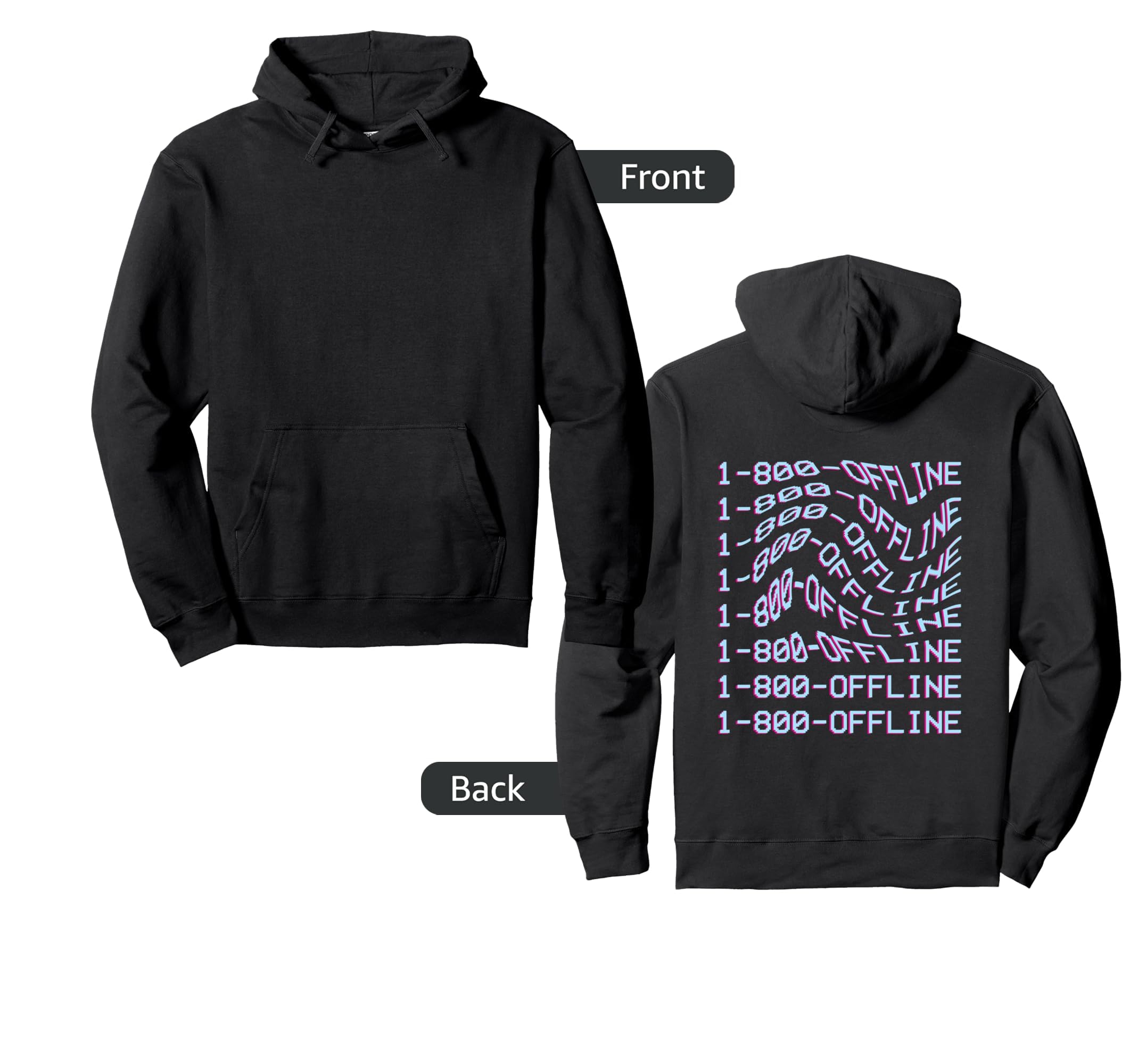 1 800 Offline Vaporwave Aesthetic Streetwear Hoodie - Graphic Print Unisex - T-Shirt, Sweatshirt, Hoodie