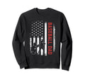 Baseball Dad American Us Flag Gifts Sweatshirt - Graphic Print for Adults - T-Shirt, Sweatshirt, Hoodie