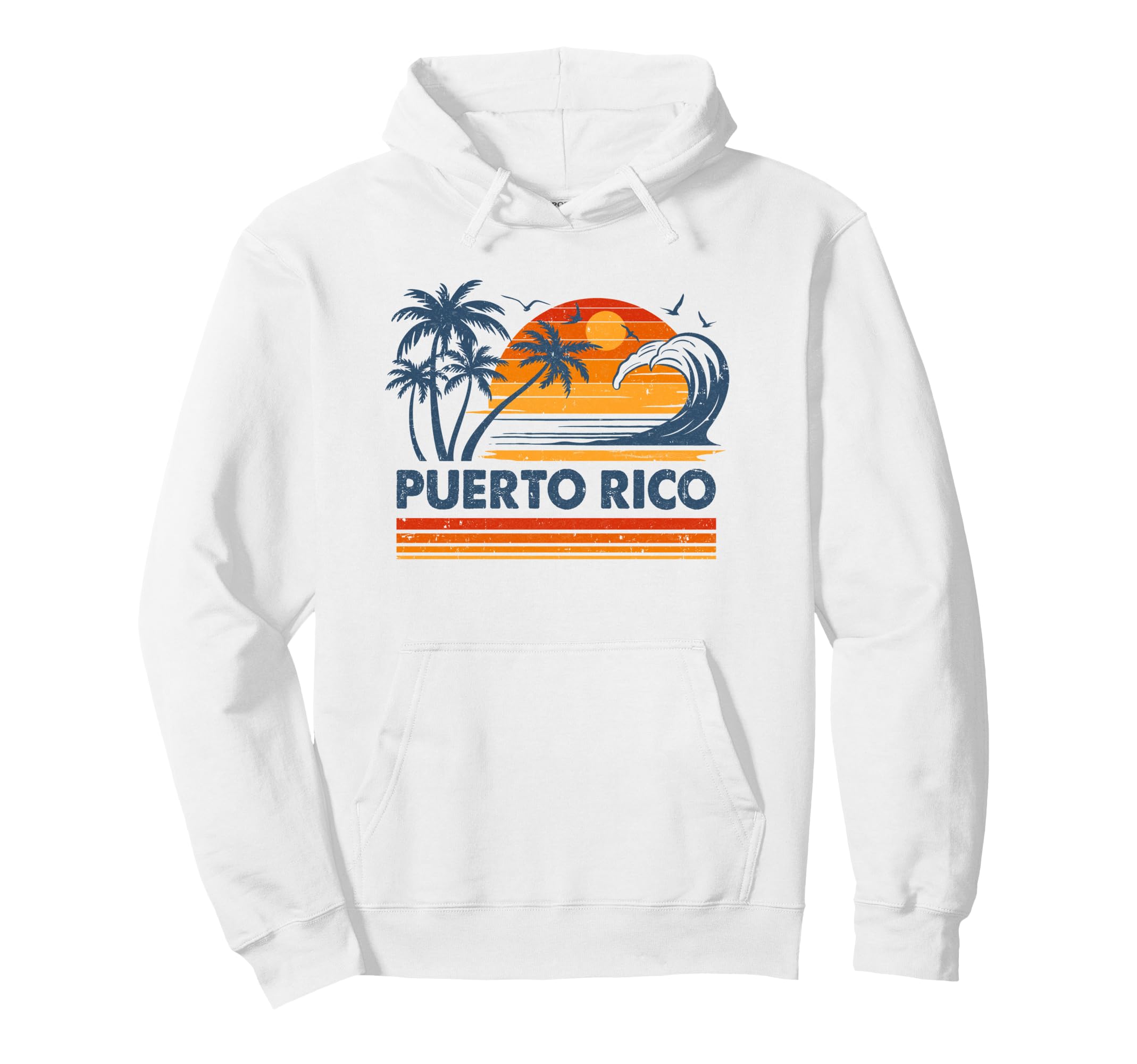 Puerto Rico Vacation Sunset 70S Beach Hoodie - Custom Art Print Men Women - T-Shirt, Sweatshirt, Hoodie
