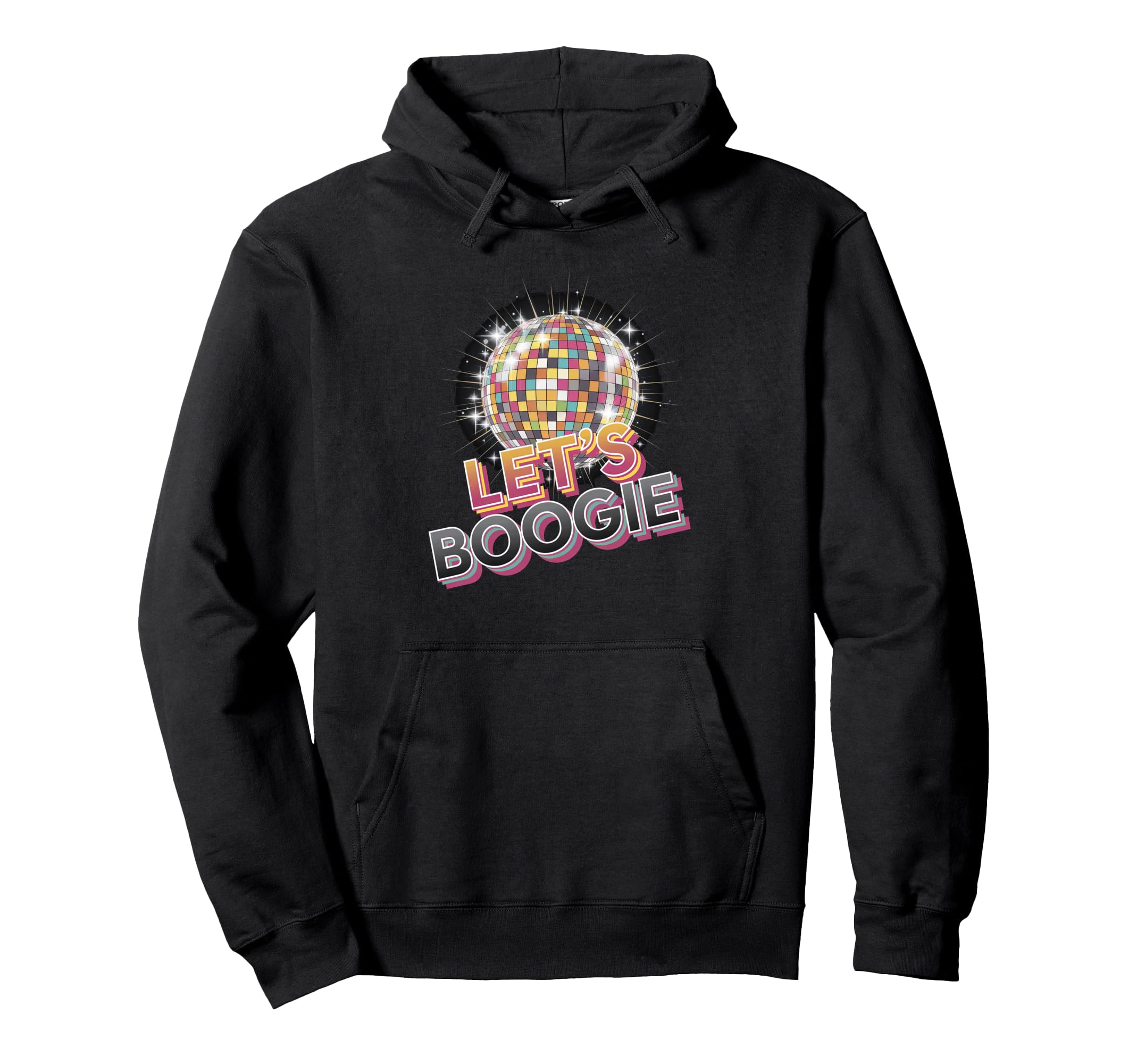 Disco Ball Lets Boogie Fever Hoodie - Aesthetic Graphic for Adults - T-Shirt, Sweatshirt, Hoodie