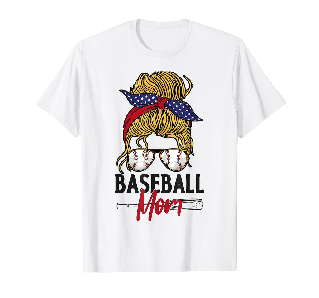 Baseball Fan Mom Mother Sun Glasses T-Shirt - Aesthetic Graphic Unisex - T-Shirt, Sweatshirt, Hoodie