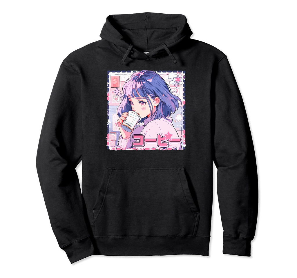Y2K Anime Coffee Lover 90S Aesthetic Hoodie - Unique Graphic Men Women - T-Shirt, Sweatshirt, Hoodie