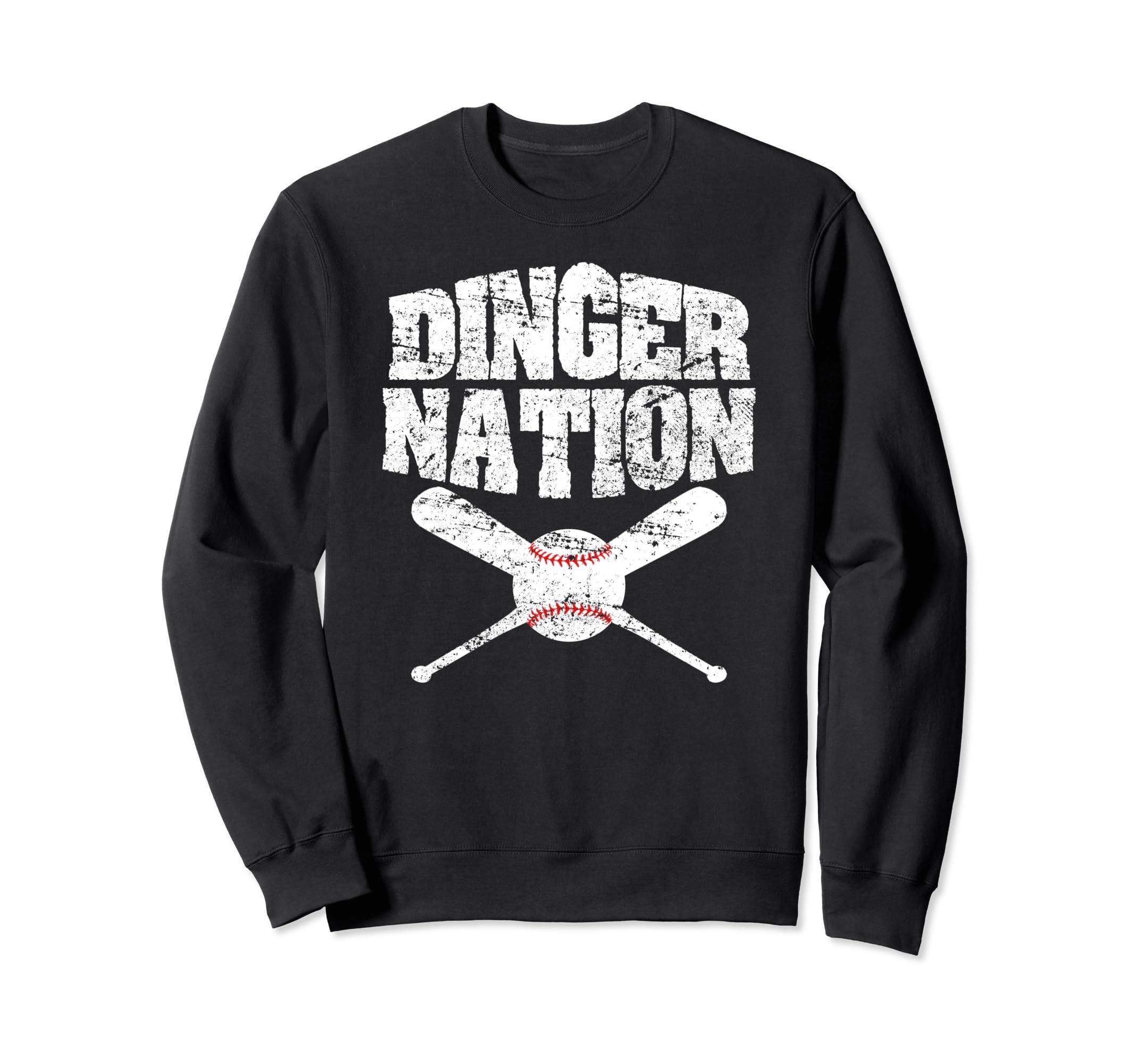 Dinger Nation Funny Baseball Sweatshirt - Trendy Graphic Unisex - T-Shirt, Sweatshirt, Hoodie