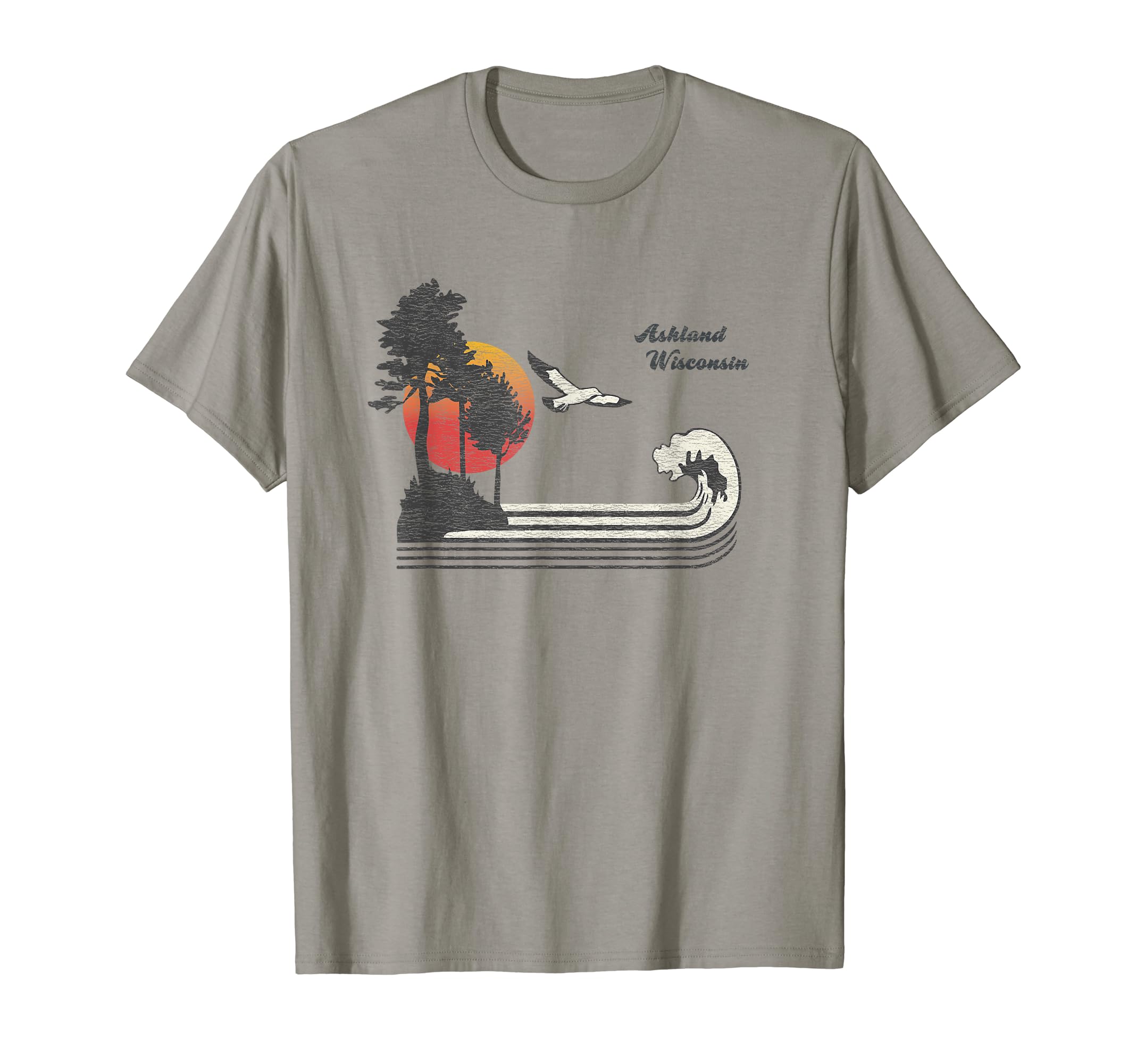Ashland Wi 70S Seagull Sunset T-Shirt - Casual Everyday Wear for Adults - T-Shirt, Sweatshirt, Hoodie
