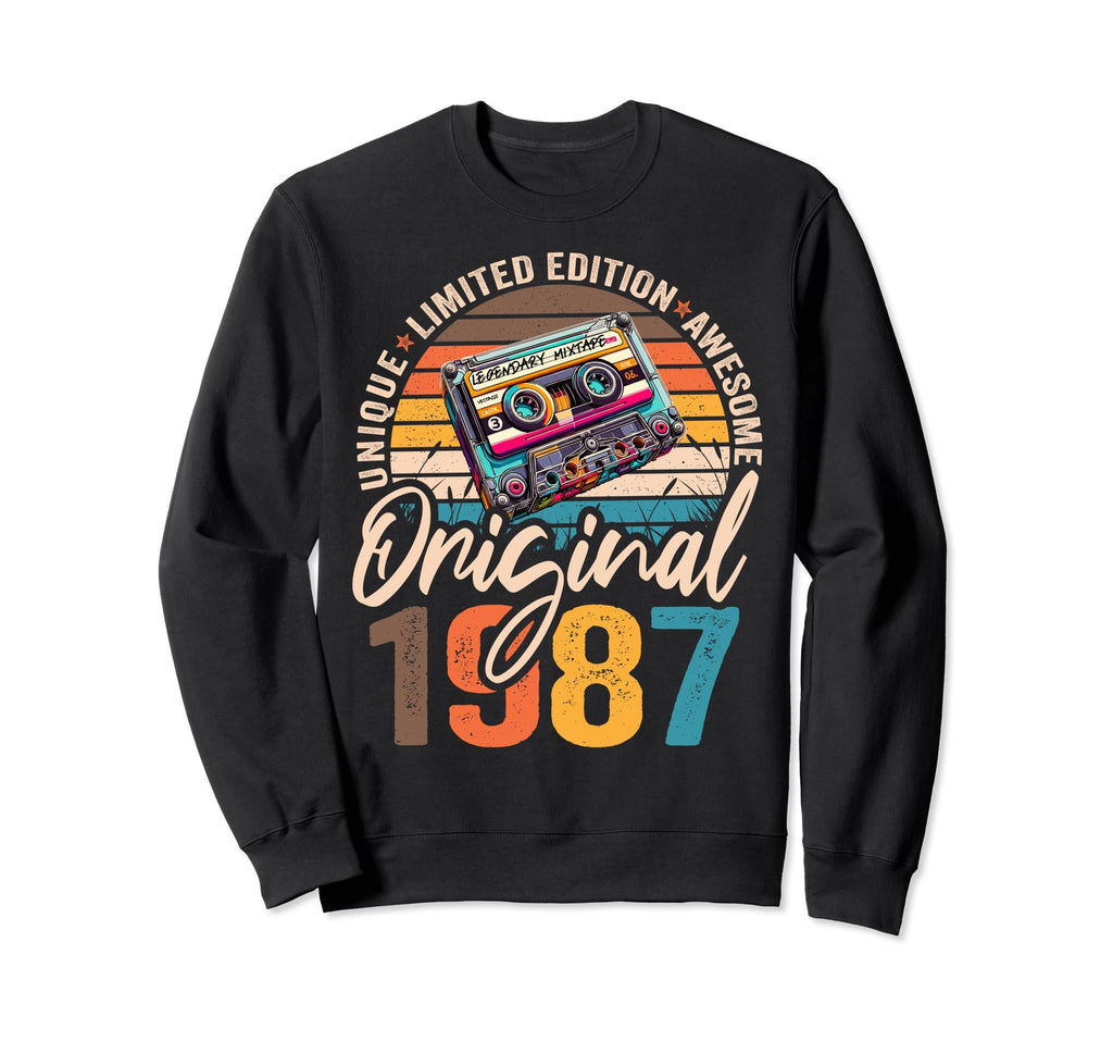 1987 37Th Birthday Cassette Tape Sweatshirt - Streetwear Style for Adults - T-Shirt, Sweatshirt, Hoodie