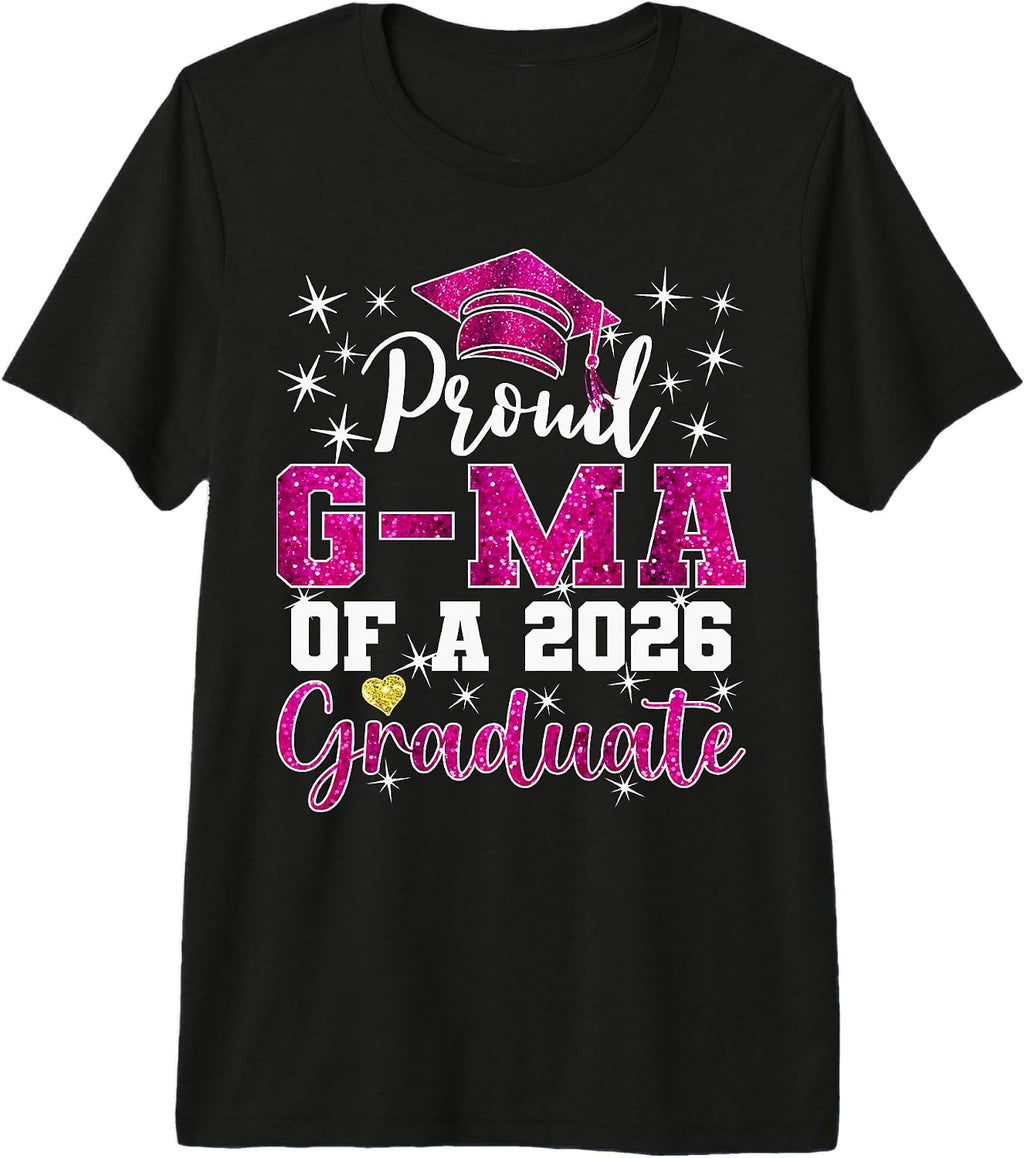 Class 2026 Graduate Proud Family Graduation Pink a - Adult & Kids T-Shirts, Sweatshirts & Hoodies apparel design preview 1