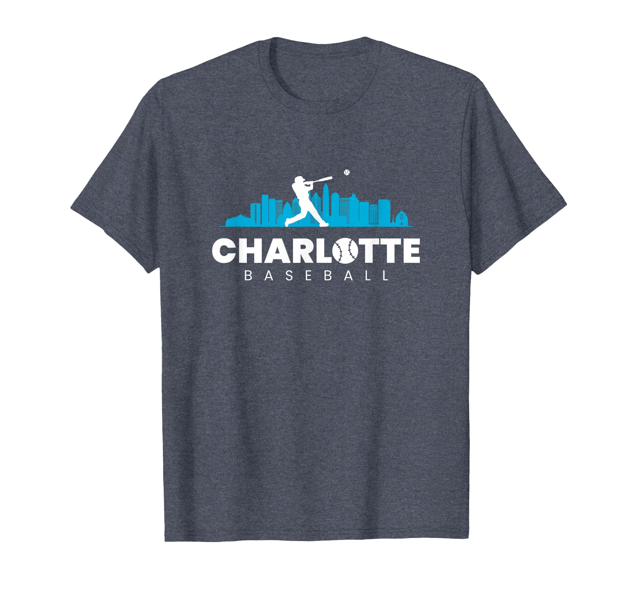 Charlotte Baseball Minimalist T-Shirt - Streetwear Style for Adults - T-Shirt, Sweatshirt, Hoodie