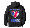 American Flag Patriotic Game Day Baseball Hoodie - Custom Art Print Unisex - T-Shirt, Sweatshirt, Hoodie