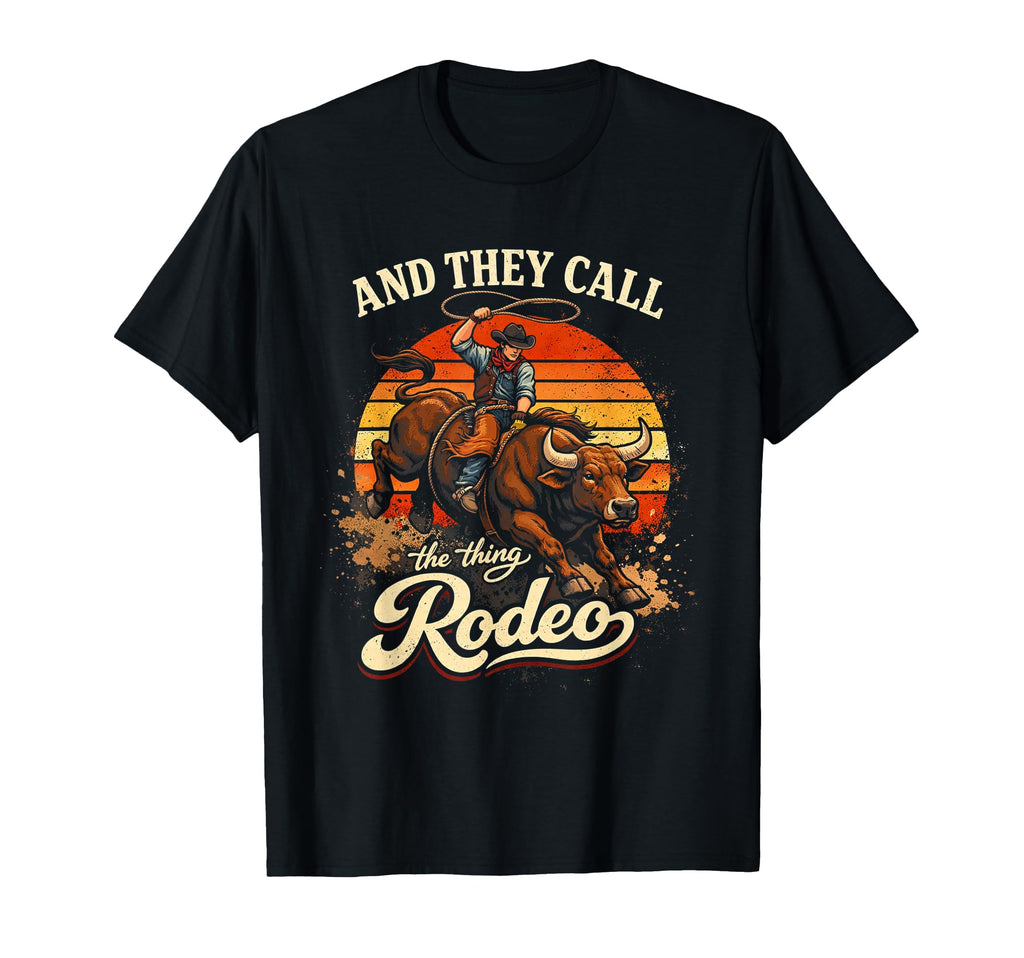 Cowboy Roping Bull Country Western T-Shirt - Fun Novelty Design Unisex - T-Shirt, Sweatshirt, Hoodie