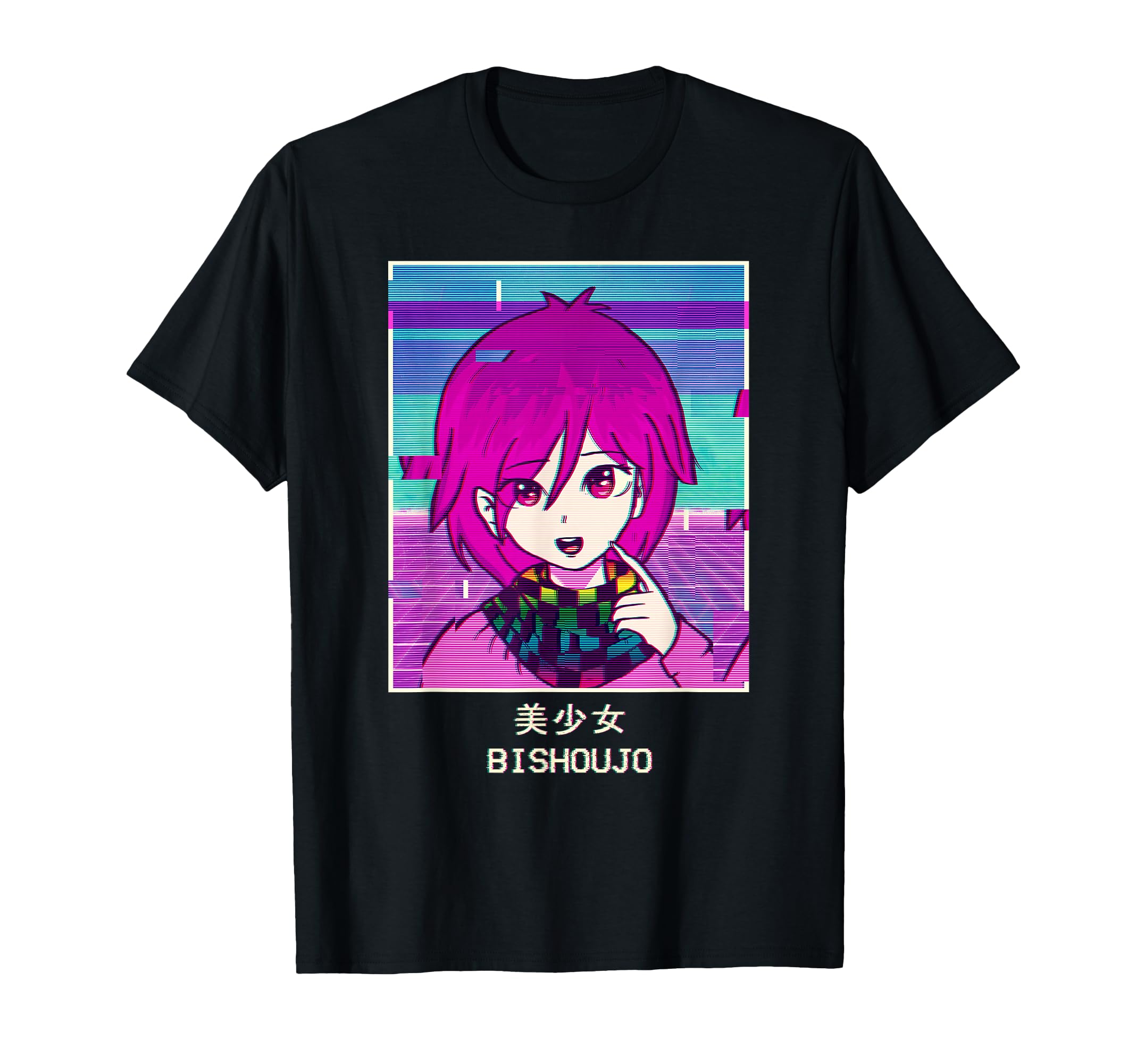 Anime Bishoujo Japanese Vaporwave T-Shirt - Streetwear Style for Adults - T-Shirt, Sweatshirt, Hoodie
