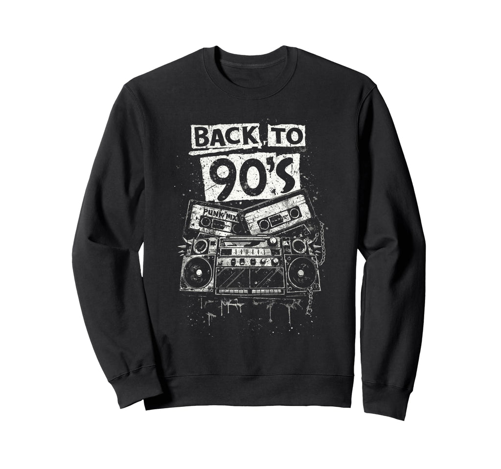 Back To 90S Boombox Cassette Tape Sweatshirt - Streetwear Style Unisex - T-Shirt, Sweatshirt, Hoodie