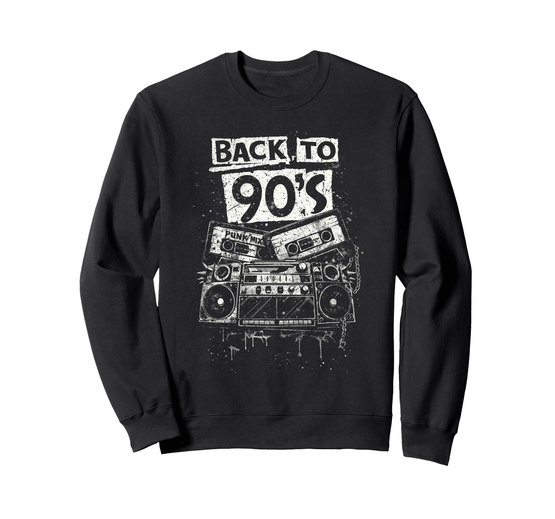 Back To 90S Boombox Cassette Tape Sweatshirt - Streetwear Style Unisex - T-Shirt, Sweatshirt, Hoodie