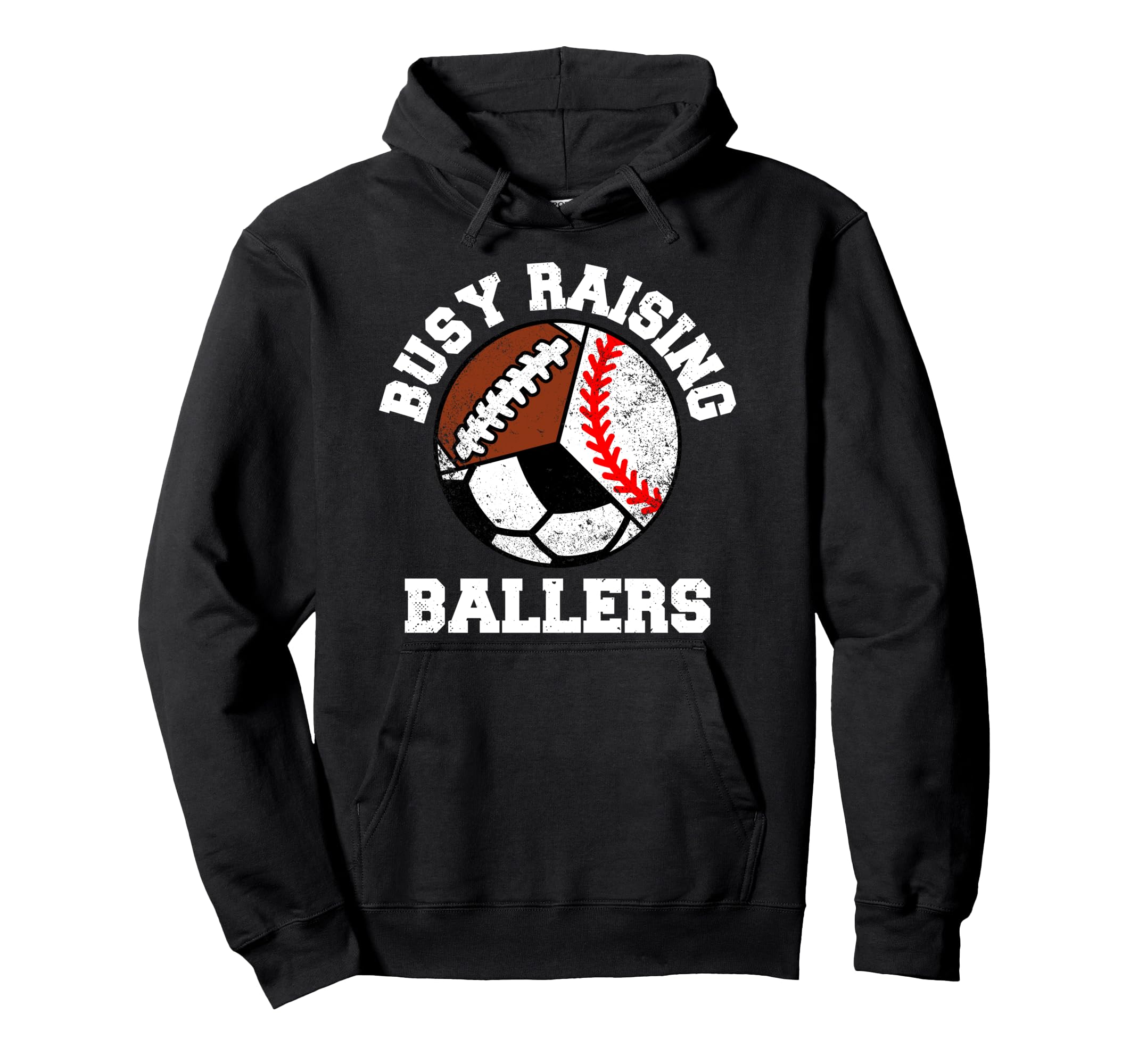 Busy Raising Ballers Funny Baseball Hoodie - Trendy Graphic Men Women - T-Shirt, Sweatshirt, Hoodie