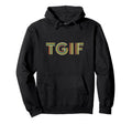 Fun Friday Tgif Striped Typography Hoodie - Novelty Apparel for Adults - T-Shirt, Sweatshirt, Hoodie