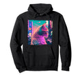 Japanese Aesthetic Synthwave Cat Vaporwave Hoodie - Unique Graphic Unisex - T-Shirt, Sweatshirt, Hoodie