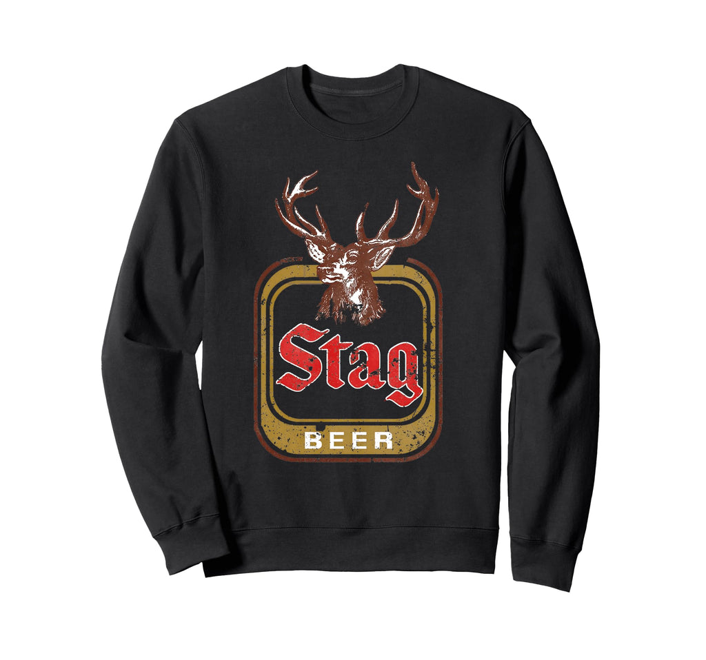 Stag Beer Distressed Sweatshirt - Trendy Graphic Unisex - T-Shirt, Sweatshirt, Hoodie