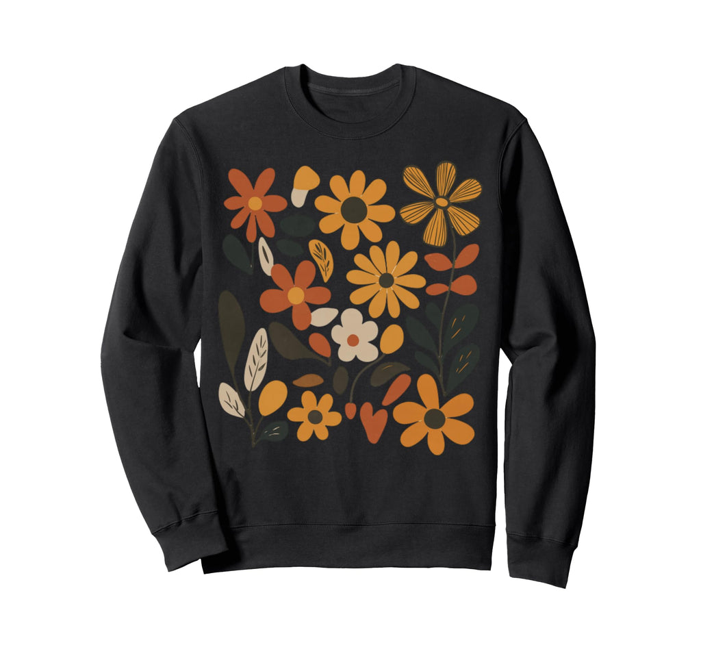 70S Hippie Flower Power Aesthetic Sweatshirt - Trendy Graphic Men Women - T-Shirt, Sweatshirt, Hoodie