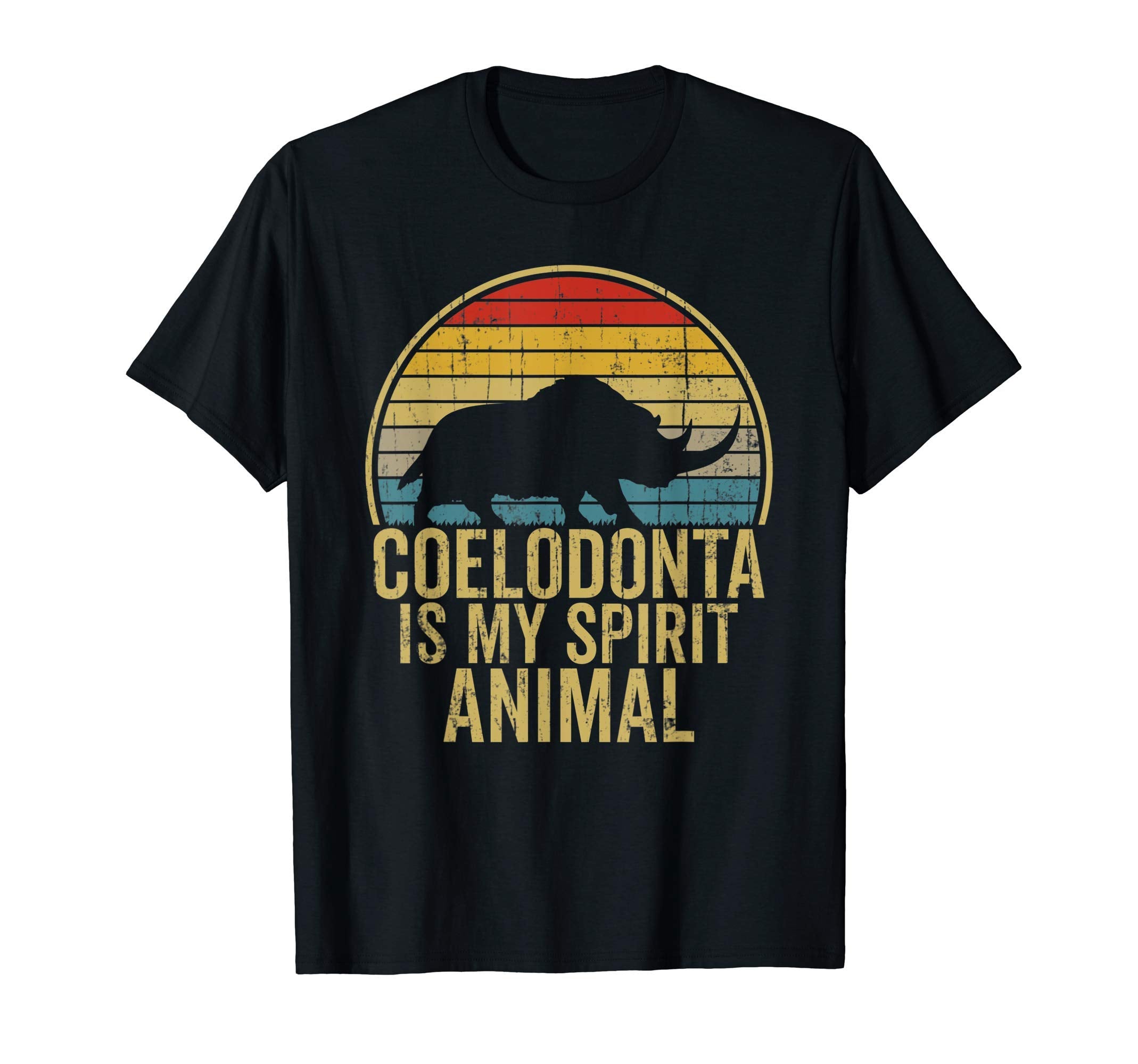 Coelodonta Woolly Rhino Sunset T-Shirt - Casual Everyday Wear Unisex - T-Shirt, Sweatshirt, Hoodie