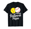 Ballpark Papa Softball Baseball Papa Grandpa T-Shirt - Graphic Print Unisex - T-Shirt, Sweatshirt, Hoodie