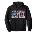 Weekends Coffees Game Days Football Player Hoodie - Unique Graphic Unisex - T-Shirt, Sweatshirt, Hoodie