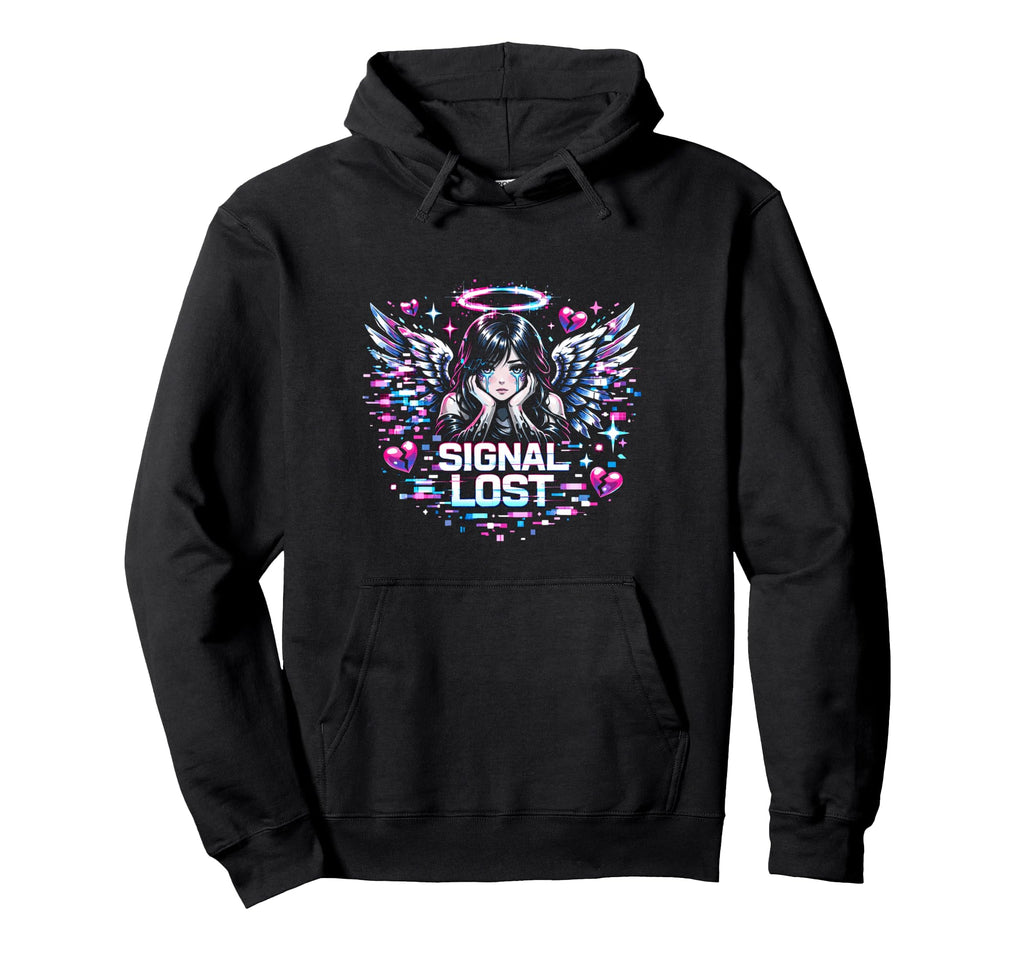 Signal Lost Cyber Emo Fantasy Y2K Angel Hoodie - Streetwear Style Unisex - T-Shirt, Sweatshirt, Hoodie