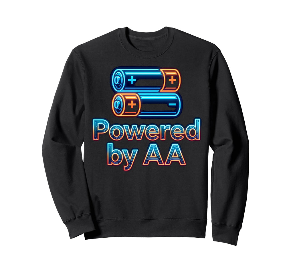 Powered Aa Arcade Lovers Gaming Restore Sweatshirt - Graphic Print Unisex - T-Shirt, Sweatshirt, Hoodie