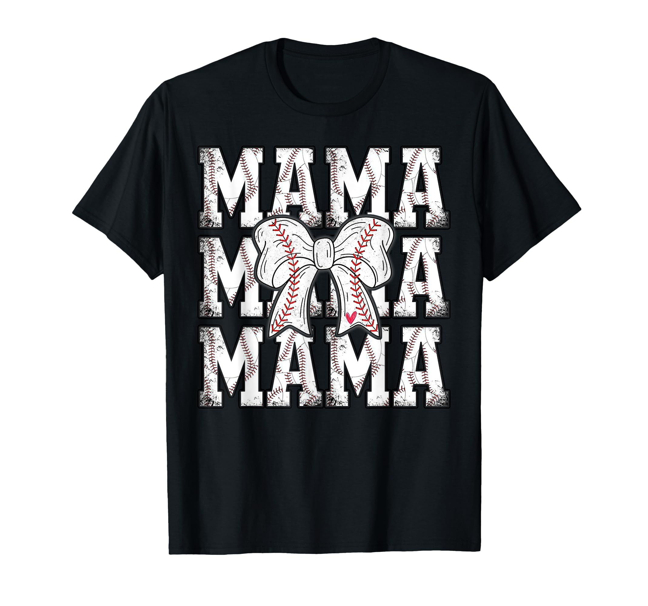 Baseball Mama Coquette Bow T-Shirt - Custom Art Print Unisex - T-Shirt, Sweatshirt, Hoodie