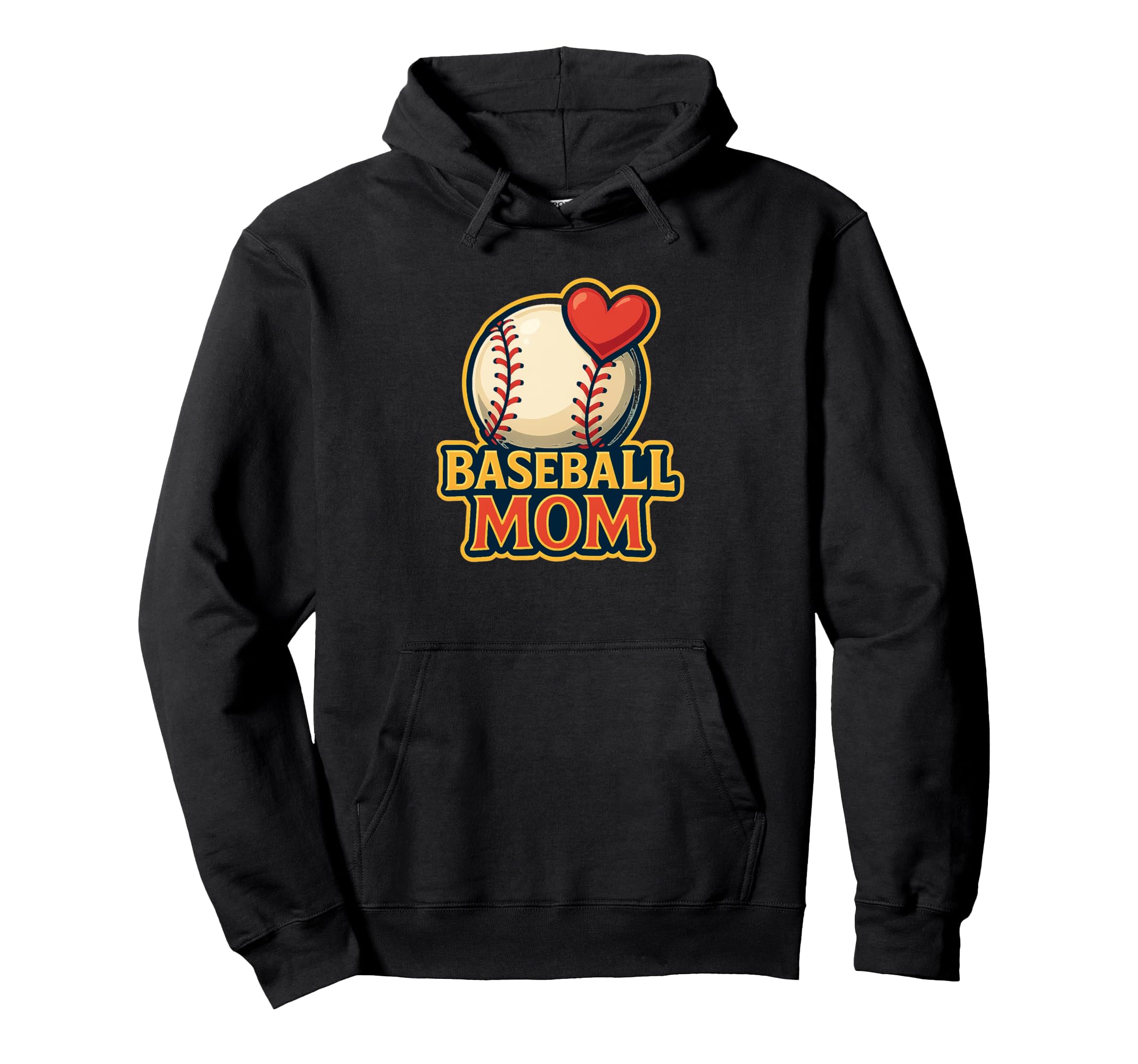 Baseball Mom Heart Anime Hoodie - Novelty Apparel Unisex - T-Shirt, Sweatshirt, Hoodie