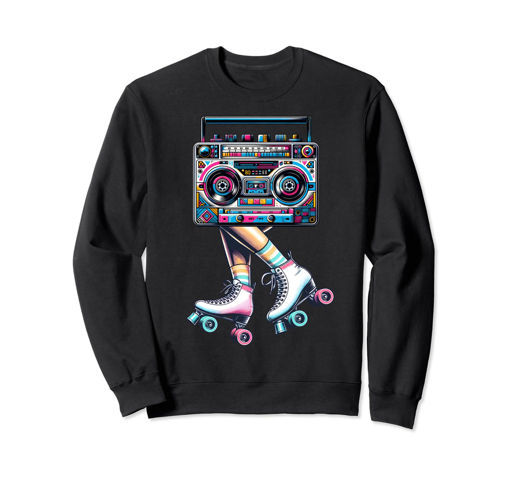 Rollerskates 80S 90S Disco Sweatshirt - Minimalist Print for Adults - T-Shirt, Sweatshirt, Hoodie
