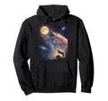 Shrimp Art Celestial Moon Galaxy Hoodie - Casual Everyday Wear Unisex - T-Shirt, Sweatshirt, Hoodie