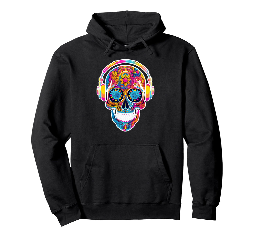 Psychedelic Sugar Skull Sixty Hoodie - Custom Art Print Men Women - T-Shirt, Sweatshirt, Hoodie