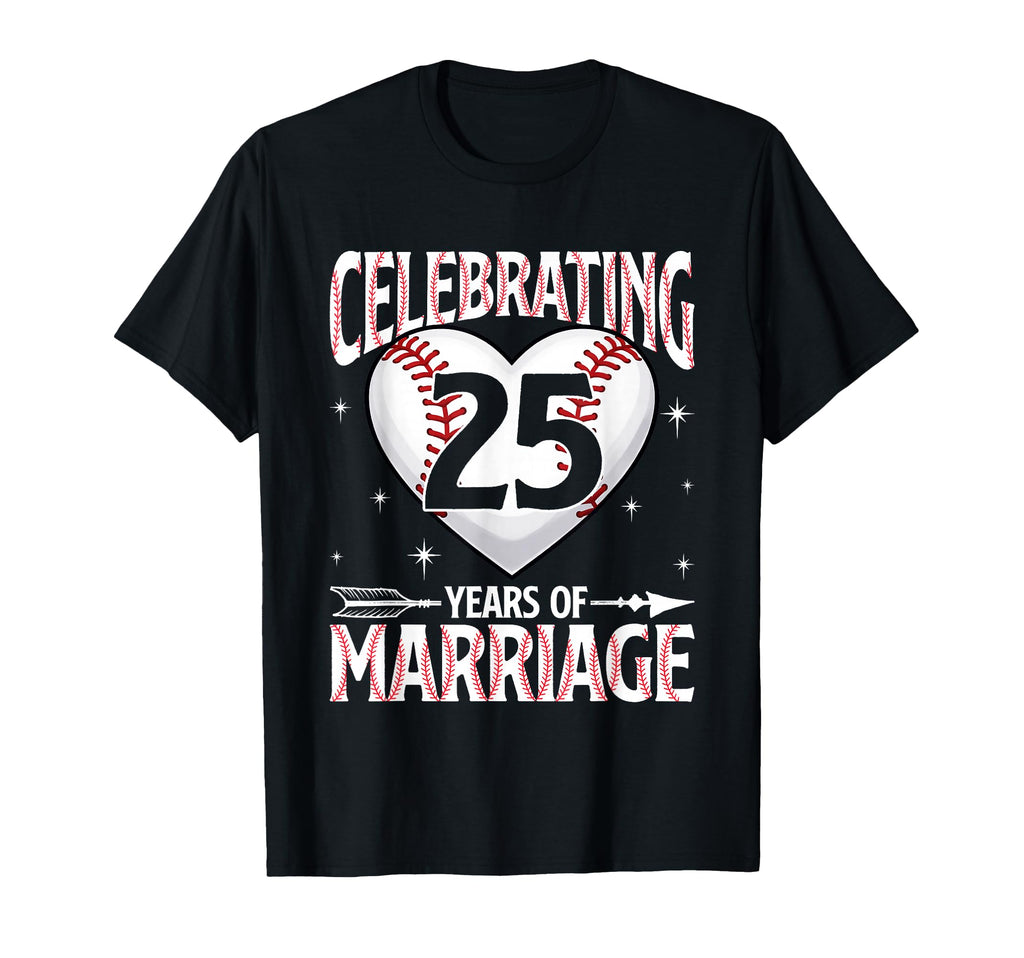 Celebrating 25 Year Mariage 25Th T-Shirt - Novelty Apparel Men Women - T-Shirt, Sweatshirt, Hoodie