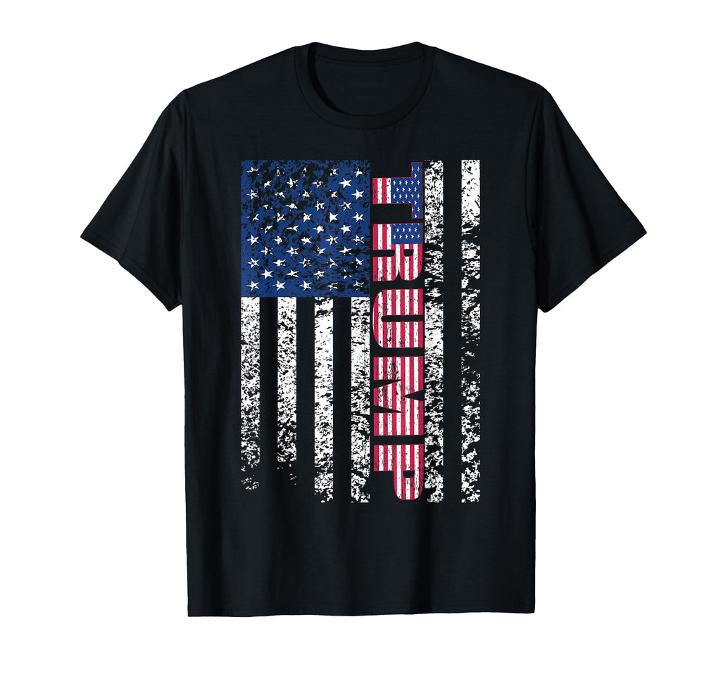 Trump Distressed Usa Flag American T-Shirt - Minimalist Print for Adults - T-Shirt, Sweatshirt, Hoodie