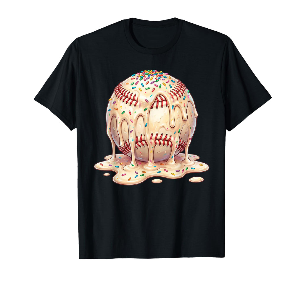 Baseball Drip Ice Cream Melting T-Shirt - Aesthetic Graphic Unisex - T-Shirt, Sweatshirt, Hoodie