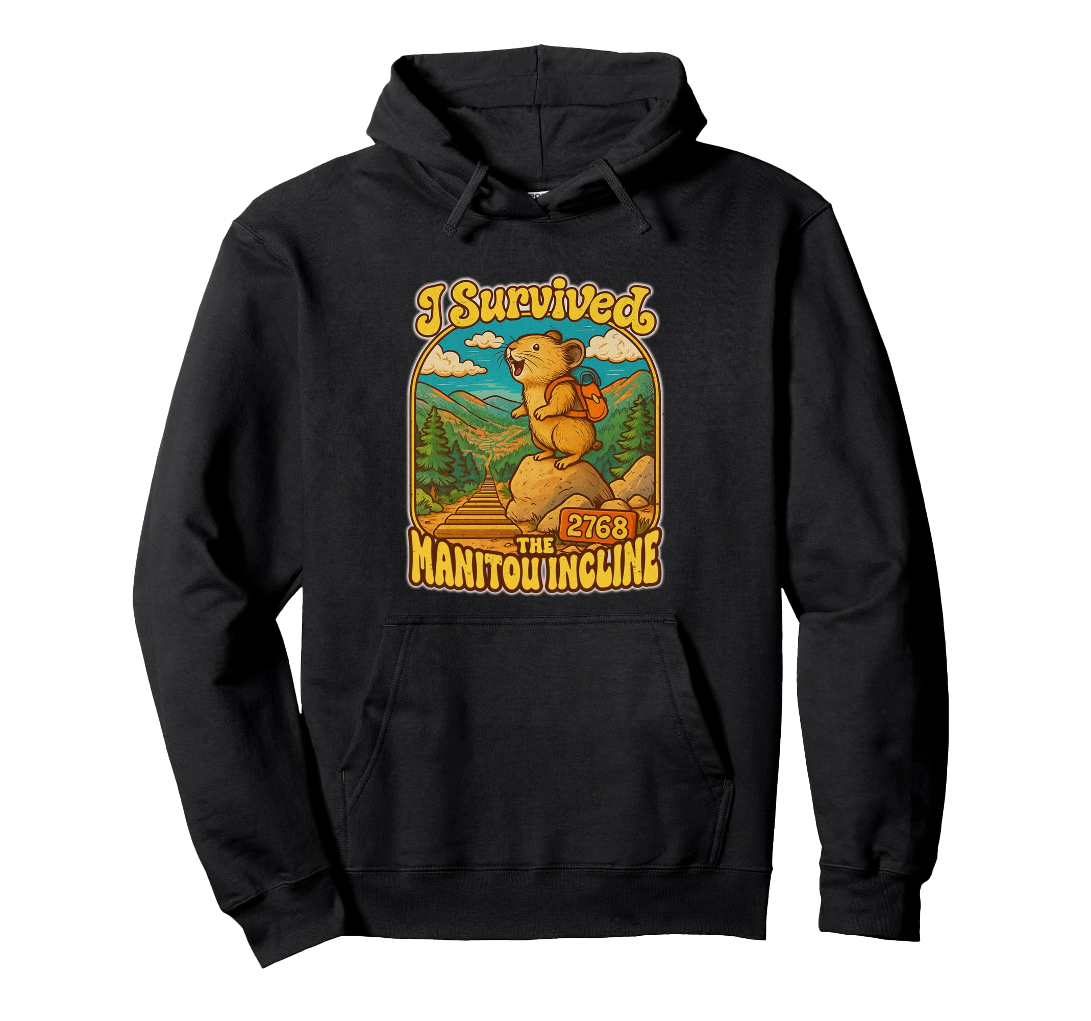 Manitou Incline Colorado Pika 2768 Steps Hoodie - Fun Novelty Design Unisex - T-Shirt, Sweatshirt, Hoodie