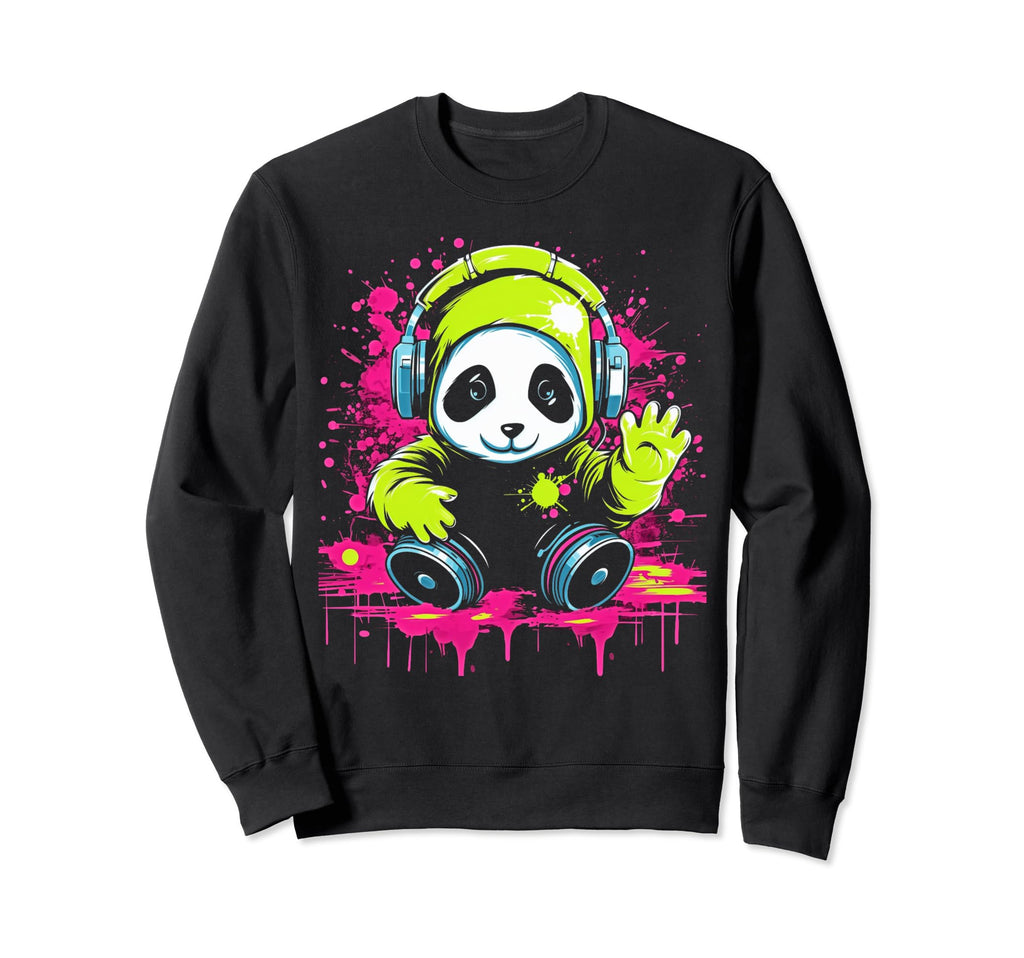 Kawaii Panda Dj Japanese Edm Y2K Sweatshirt - Unique Graphic for Adults - T-Shirt, Sweatshirt, Hoodie