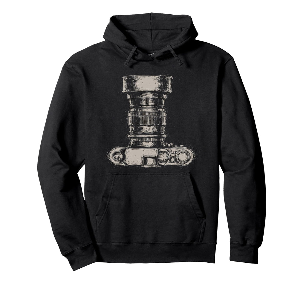 Camera Drawing Scribble Art Hoodie - Streetwear Style Men Women - T-Shirt, Sweatshirt, Hoodie
