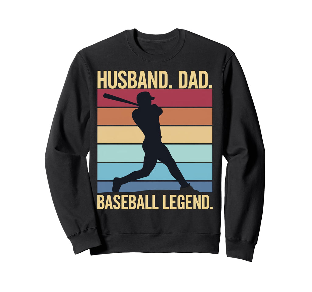 Husband Dad Baseball Legend Sweatshirt - Minimalist Print for Adults - T-Shirt, Sweatshirt, Hoodie