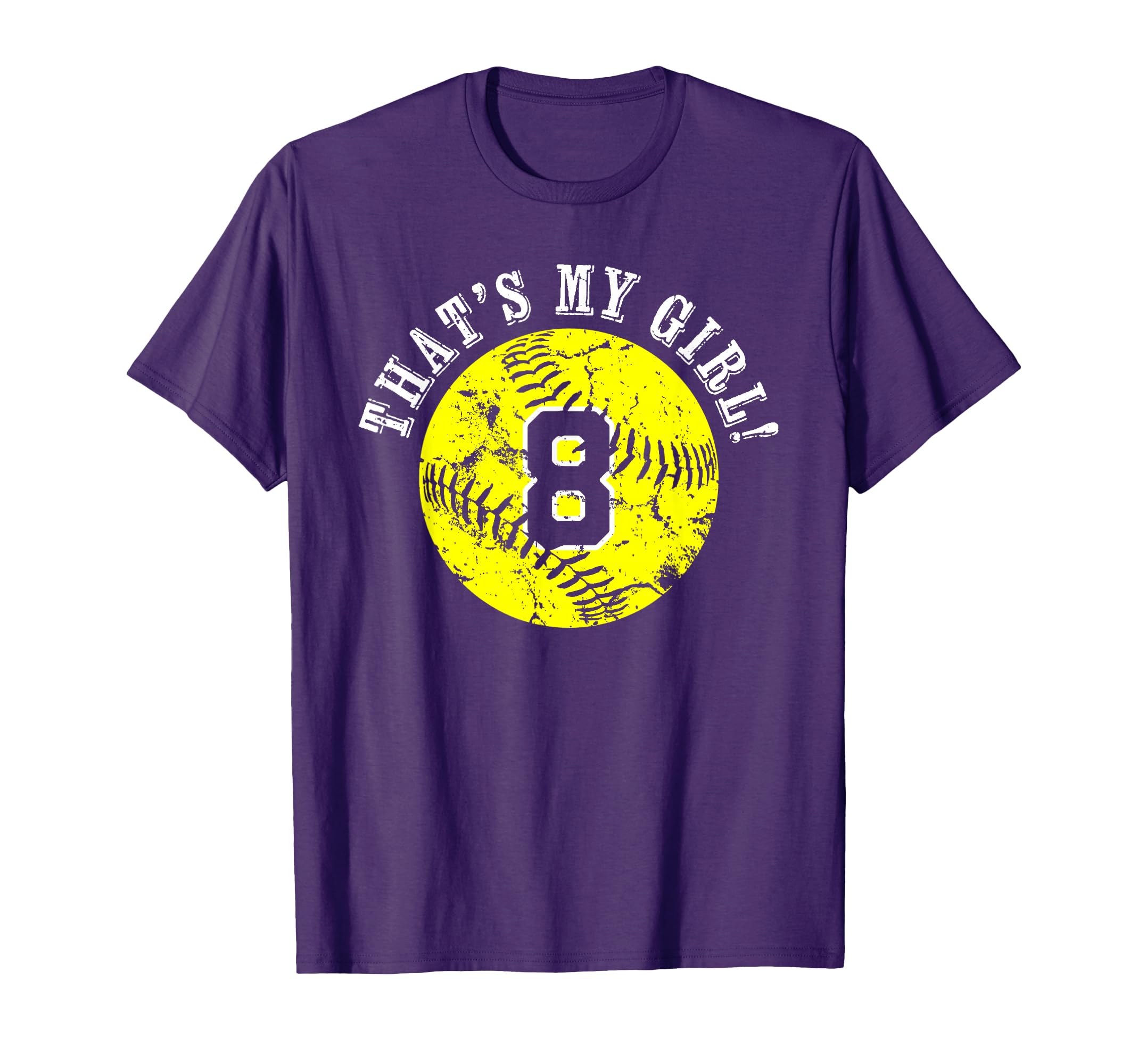 Unique Thats My 8 Softball Player T-Shirt - Fun Novelty Design Men Women - T-Shirt, Sweatshirt, Hoodie