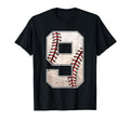 Baseball Birthday Nine 9 Years Old Ninth T-Shirt - Trendy Graphic Unisex - T-Shirt, Sweatshirt, Hoodie