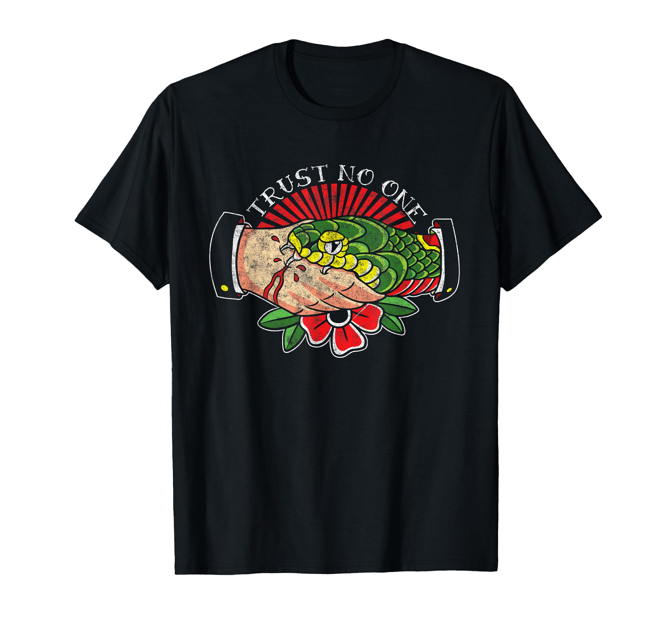 Handshake Trust No One American T-Shirt - Custom Art Print for Adults - T-Shirt, Sweatshirt, Hoodie