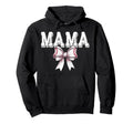 Coquette Baseball Bow Mom Sister Hoodie - Fun Novelty Design Men Women - T-Shirt, Sweatshirt, Hoodie