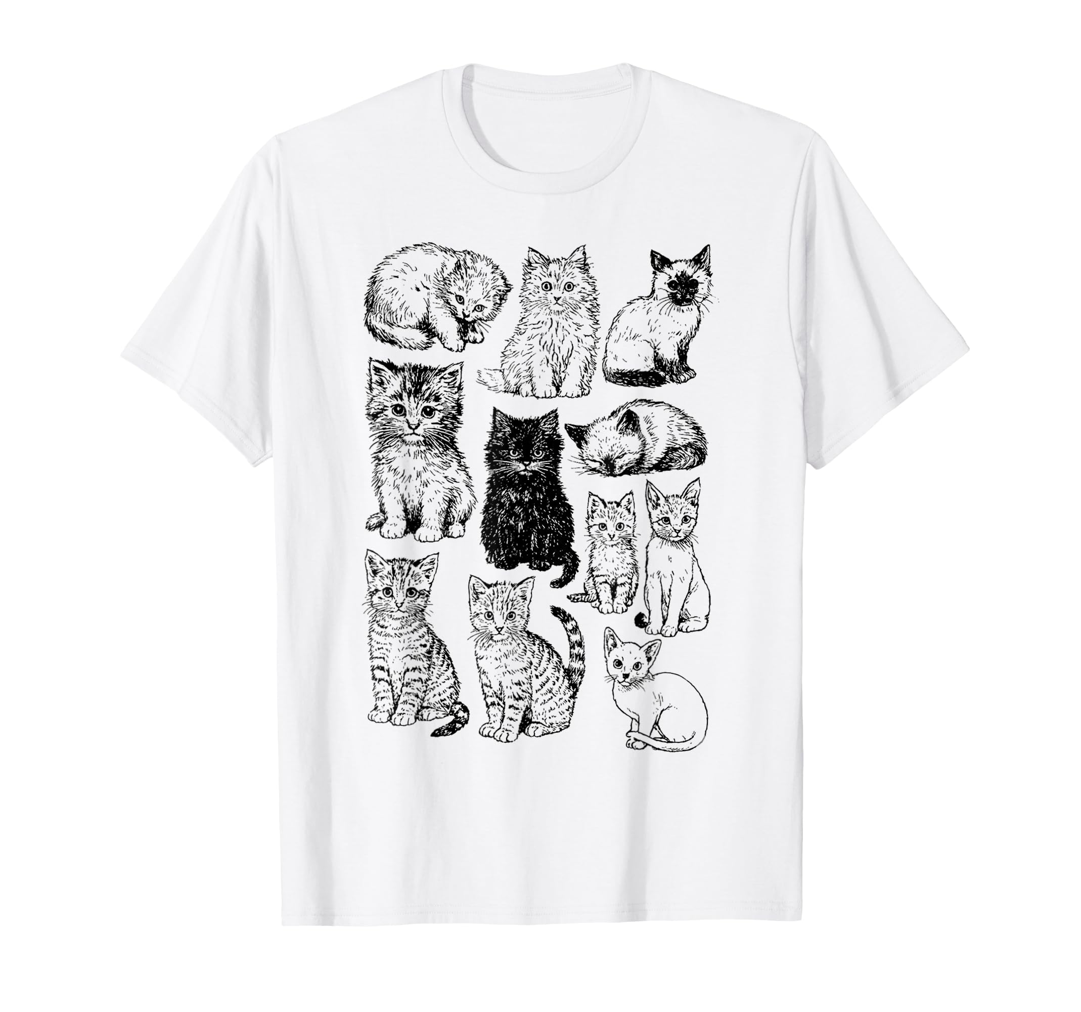 90S Tattoo Cat Kitten Y2K Aesthetic Cat T-Shirt - Custom Art Print Unisex - T-Shirt, Sweatshirt, Hoodie