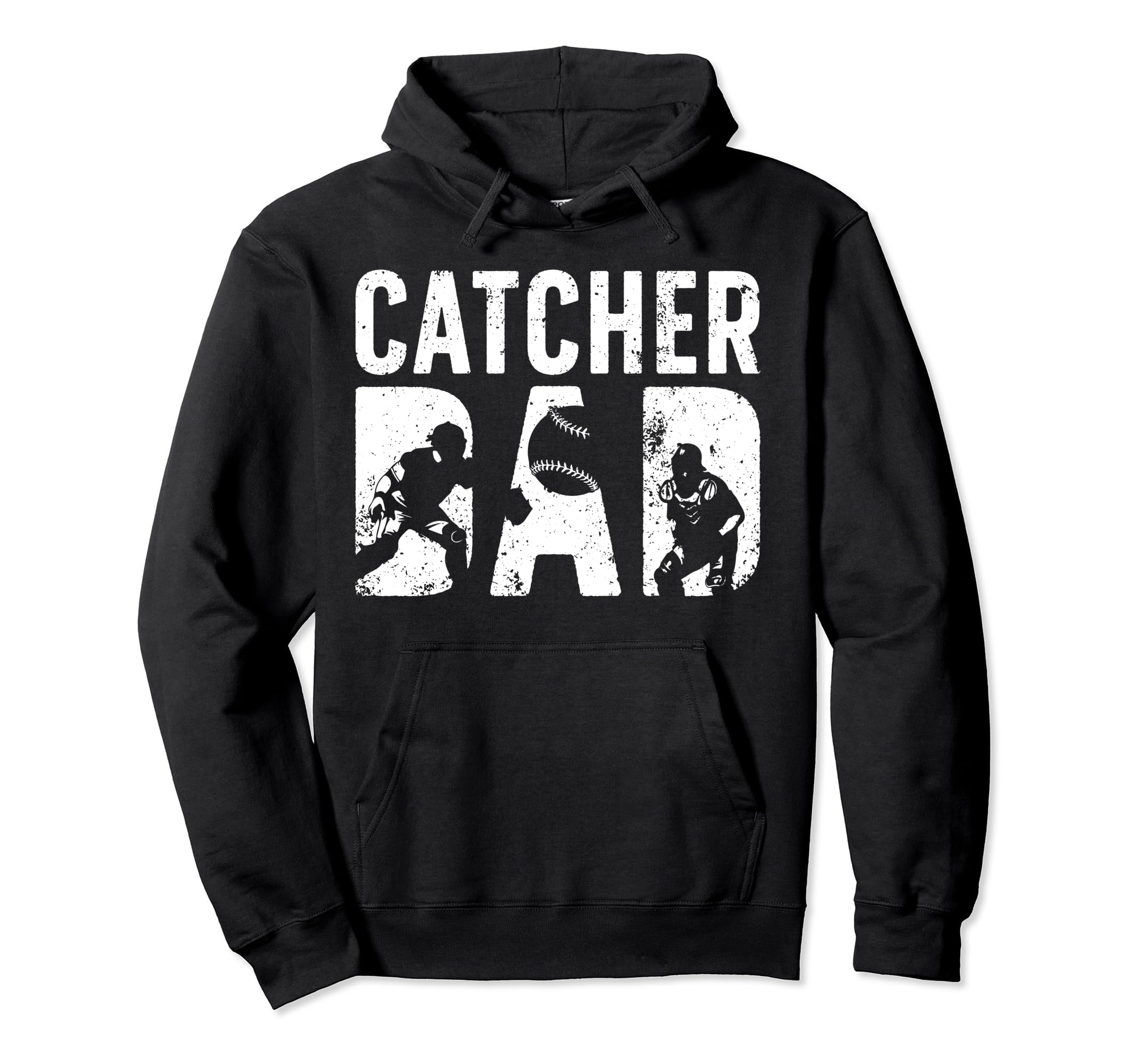 Baseball Catcher Dad Proud Baseball Hoodie - Minimalist Print Men Women - T-Shirt, Sweatshirt, Hoodie